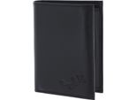 Oxmox Pelle Portafoglio Leather Rfid Protect KombiböRse Lizard 2.0 Embossed Black Nero