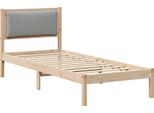 Vidaxl Struttura Letto Grigio Chiaro 80 X 190 Cm In Legno Di Pino Massiccio