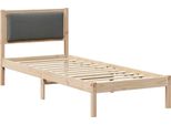 Vidaxl Struttura Letto Grigio Scuro 80 X 190 Cm In Legno Di Pino Massiccio
