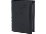 Oxmox Pelle Portafoglio Leather Rfid Protect KombiböRse Footsteps 2.0 Embossed Black Nero