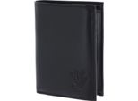 Oxmox Pelle Portafoglio Leather Rfid Protect KombiböRse Frog 2.0 Embossed Black Nero