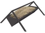 Vidaxl Mangiatoia Per Animali Da Allevamento Nero 111 X 76 X 38 Cm