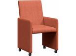 Vidaxl Sedie Da Pranzo 2 Pezzi Rosso Arancio 57 X 66 X 94 Cm Tessuto Corda