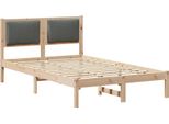 Vidaxl Struttura Letto Grigio Scuro 120 X 190 Cm In Legno Di Pino Massiccio