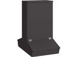 Mangiatoia Per Maiali Vidaxl Nero 82 X 51 X 91,5 Cm