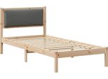 Vidaxl Struttura Letto Grigio Scuro 90 X 200 Cm In Legno Di Pino Massiccio