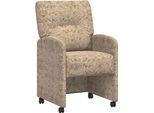 Vidaxl Sedie Da Pranzo Con Ruote 2 Pezzi Grigio Chiaro 57 X 67 X 95 Cm