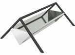 Vidaxl Mangiatoia Per Animali Da Cortile Argento 111 X 76 X 38 Cm