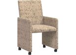 Vidaxl Sedie Da Pranzo Con Ruote 2 Pezzi Grigio Chiaro 57 X 66 X 94 Cm