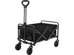 Carrello Pieghevole, Alta Capacità Di Carico, Maniglia Regolabile, Nero