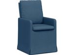 Vidaxl Sedie Da Pranzo 2 Pezzi Blu 57 X 67 X 98 Cm Tessuto