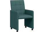 Vidaxl Sedie Da Pranzo 2 Pezzi Verde Scuro 58 X 65 X 94 Cm Tessuto