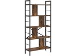 Vidaxl Libreria In Rovere Affumicato 75 X 30 X 156 Cm Materiale A Base Di Legno