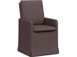 Vidaxl Sedie Da Pranzo 2 Pezzi Marrone Scuro 57 X 67 X 98 Cm Tessuto
