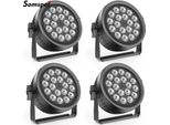 Faretto Par Led, Controllo Dmx, Effetti Rgbw, Nero, Spina Ue