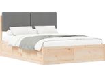 Vidaxl Struttura Letto Con Testiera Imbottita Grigio Chiaro 150 X 200 Cm