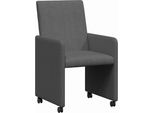 Vidaxl Sedie Da Pranzo 2 Pezzi Grigio Scuro 57 X 66 X 94 Cm Tessuto A Coste
