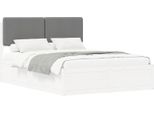 Vidaxl Struttura Letto Con Testiera Imbottita Grigio Chiaro 160 X 200 Cm