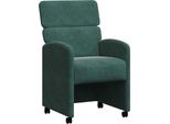 Vidaxl Sedie Da Pranzo 2 Pezzi Verde Scuro 58 X 65 X 98 Cm Velluto