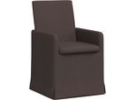 Vidaxl Sedie Da Pranzo 2 Pezzi Marrone Scuro 57 X 67 X 95 Cm Tessuto