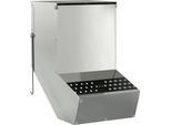 Vidaxl Mangiatoia Per Conigli Argento 17,5 X 26 X 28,5 Cm Acciaio Zincato
