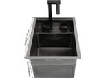 Lavello Da Cucina, Acciaio Inox, Design A Vasca Singola, Nero