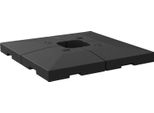 Portaombrelli, Plastica Hdpe, Dimensioni L51 X L51 X H12 Cm, Peso 2,4 Kg, Portata 30 Kg (Sabbia), Compatibilità Pali Per Ombrelloni Standard
