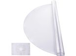 Succebuy Tovaglia Di Plastica, 42 X 42 Pollici, Spessore 2,0 Mm, Protezione Trasparente Per Tavolo, Tappetino Rotondo Per Scrivania In Pvc, Tovaglia Impermeabile E Facile Da Pulire