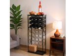 Dandibo Portabottiglie In Metallo Nero In Piedi 100 Cm Rico Portabottiglie Moderno Portabottiglie Vino Portabottiglie Vino