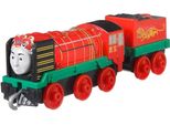 Fisher-Price, Yong Bao Che Spinge La Locomotiva Thomas E I Suoi Amici Trackmaster Miniature, Rosso