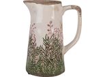 Clayre & Eef Brocca Decorativa 16X11X20 Cm Fiori In Ceramica Beige