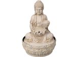 Fontana Da Interno Con Illuminazione Led 29 Cm Buddha Beige