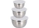 Set Di 3 Ciotole In Acciaio Inox