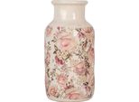 Vaso Clayre & Eef Ø 14X26 Cm Fiori In Ceramica Beige