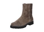Stiefelette Högl "HöGl Stiefelette Veloursleder", Damen, Gr. 39, Grau (Dunkelgrau), Veloursleder, Schuhe Stiefelette