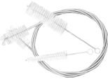 Kit Di Spazzole Per La Pulizia Degli Strumenti A Fiato Chiciris, Spazzola In Nylon, Spazzola In Acciaio Inox A Foro Flessibile Per Trombe Tromboni Francesi, Con Manico Color Argento, Acciaio Inox 304,