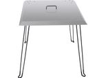 Deflettore Di Calore Per Caminetto - Coperchio Quadrato Del Bruciatore - Acciaio Inox - 61×61×61 Cm - Maniglia Di Trasporto - Conduce Il Calore Verso Il Basso E Verso L'esterno - Verde Militare