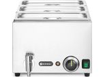 Hendi Set: Bagnomaria Ranger Con Rubinetto Di Scarico + 3X Contenitori Gn 1/3 Con Coperchio, Gn 1/1, 230V/1000W, 604X332X(H)242Mm