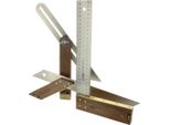 Set Da Falegname Hedue Squadra Da Falegname, Squadra Da Falegname, Troncatrice In Acciaio Inox, Noce, 3 Pezzi