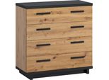 Cassettiera Delaware 1 – Rovere Artisan / Nero Opaco