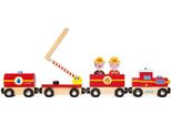 Treno Giocattolo Dei Vigili Del Fuoco Janod - Ferrovia In Legno Per Bambini