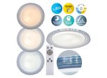 NÄVe Led Deckenleuchte "Claire", Weiß, 1, Ø 50,5Cm H: 7,5Cm, 1 Stk., Leuchten, Cct, Memory, Nachtlicht, Dimmbar Per Infrarot-Fernbedienung Inkl., Led Deckenleuchte