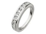 Silberring Jobo Gr. 58, Silber (Silber 925), Fingerringe, Damen, 58, Silber 925 (Sterlingsilber), Silberring, 925 Silber Mit 9 Zirkonia