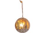 Magichome Decorazione Natalizia, Pupazzo Di Neve In Una Palla, Led, Appeso, Mdf, 8,5X2X8,5 Cm