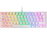 Mars Gaming MK60, Cavo, Usb, Interruttore Meccanico, Qwerty, Led Rgb, Bianco