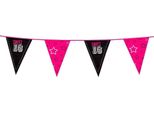 Boland - Motivo A Stella - Bandiere "Sweet 16"", Compleanno - Foil SG26372 (Taglia Unica) (Nero/Rosa Luminoso/Bianco)"