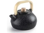 Bollitore Con Infusore Ibili-Izum, Ghisa/Legno, 15X8,5 Cm, 1,1 L, Nero/Marrone