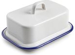 Casseruola Ibili-Blanca, Acciaio Smaltato, 17X12X6 Cm, Bianco/Blu