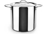 Ibili Noha 605424 Pentola Di Cottura Con Coperchio, Acciaio Inox, Diametro 24 Cm, Adatta Per Fornelli A Induzione