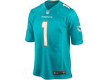 Maglietta A Maniche Corte Nike Nfl Miami Dolphins Game Team Player Blu L Uomo Blu L